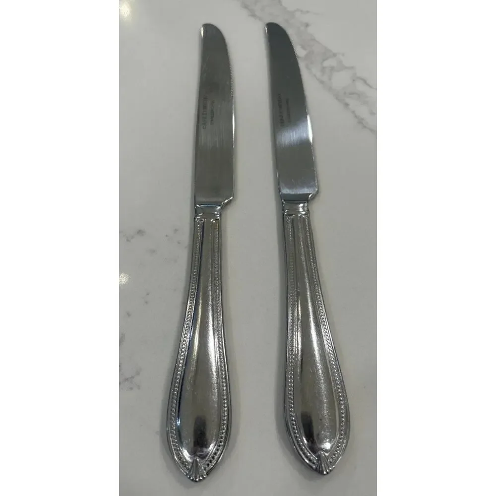 Reed & Barton CONCANNON STAINLESS Knifes Set of 2‎ Flatware French Solid Knife